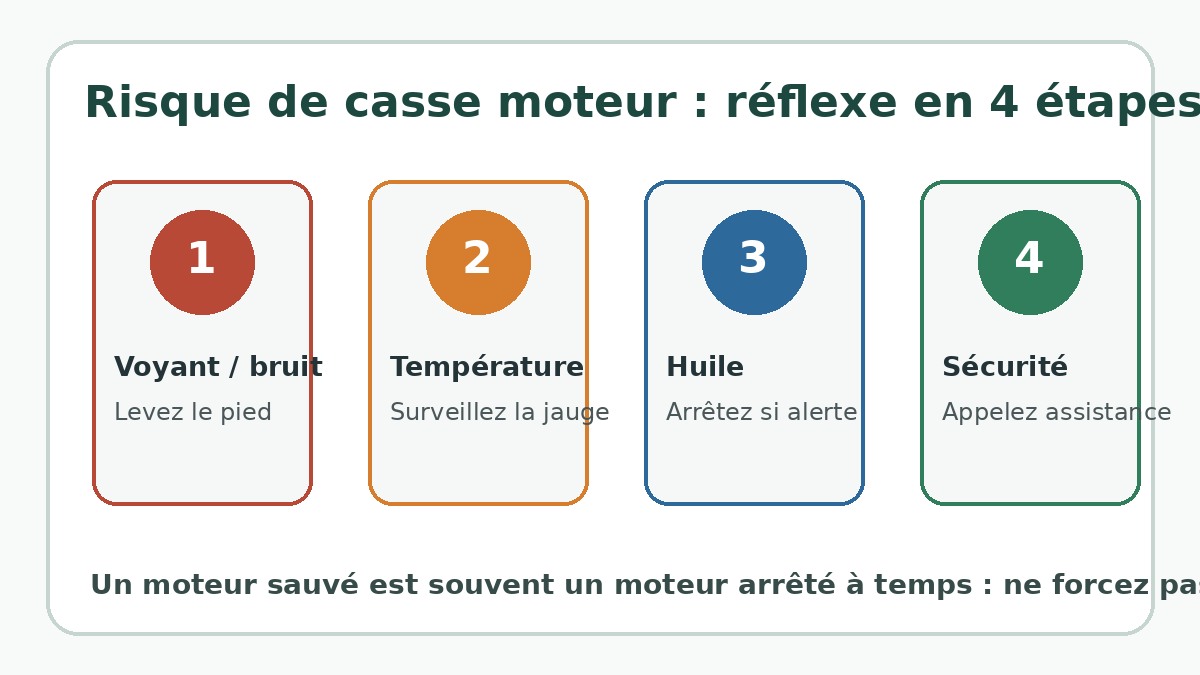 Réflexes à adopter en cas de risque de casse moteur