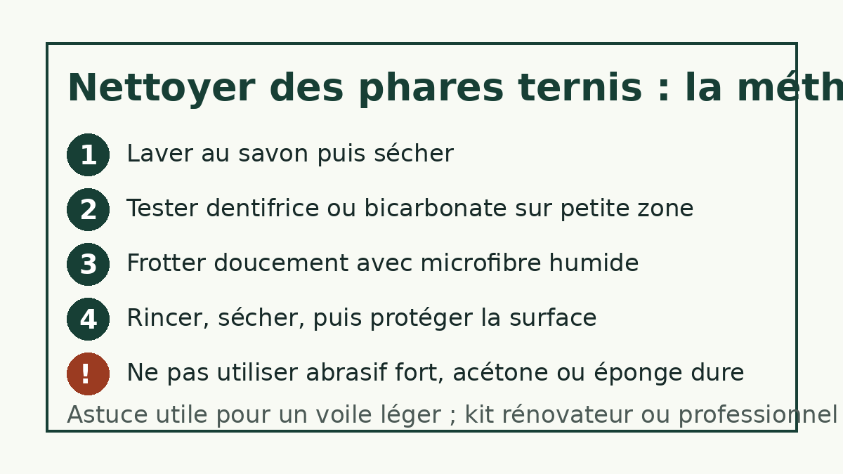 Étapes prudentes pour nettoyer des phares de voiture ternis