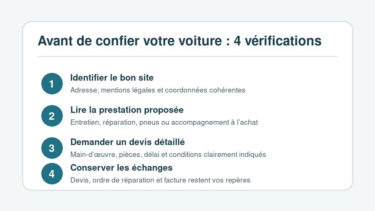 Quatre vérifications avant de confier sa voiture à un service automobile