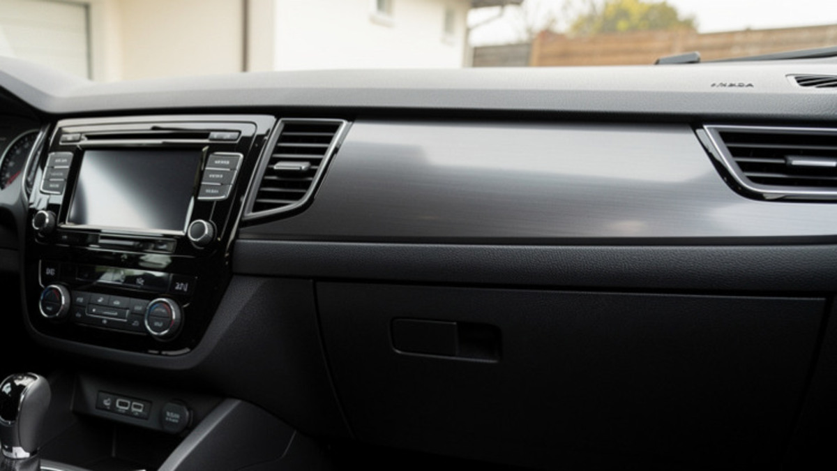 Autoradio éteint dans l’habitacle d’une voiture, pour illustrer le code autoradio Clio 4