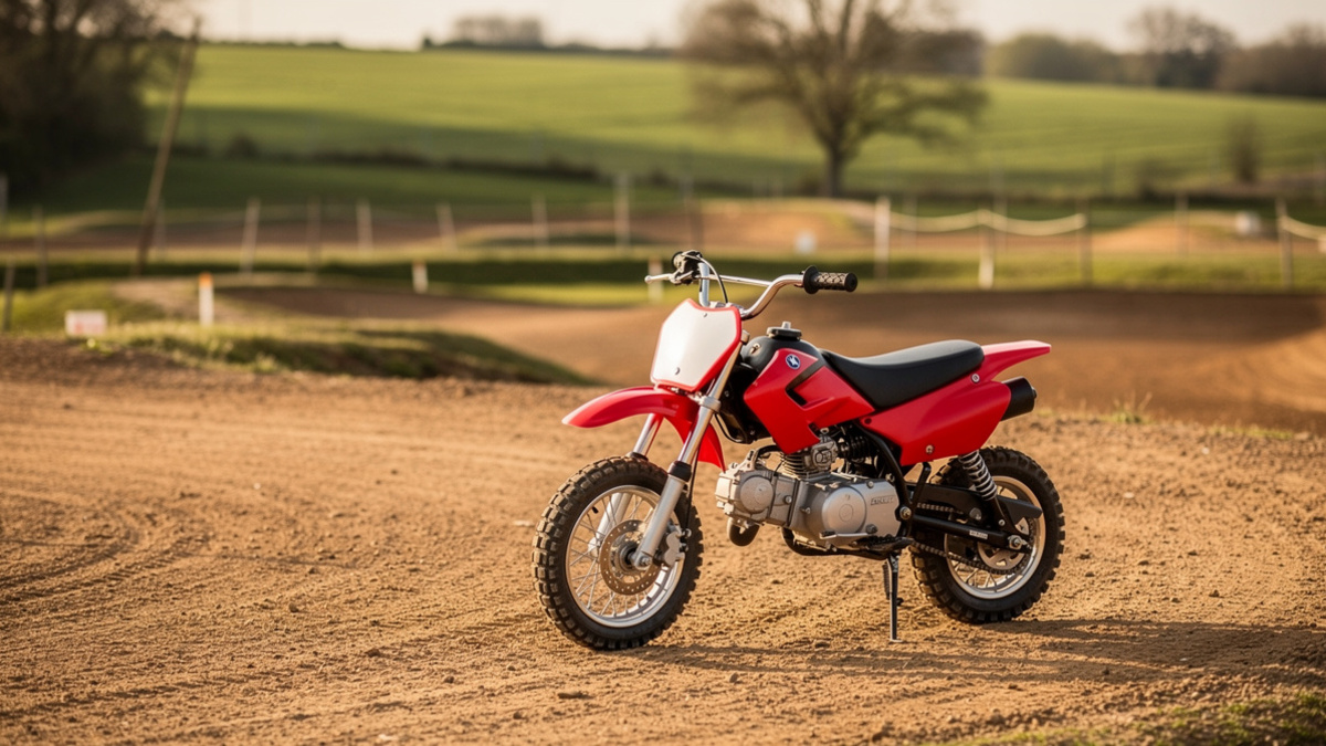 Piwi moto enfant sur terrain d’entraînement tout-terrain, illustration pour choisir et utiliser une Yamaha PW50