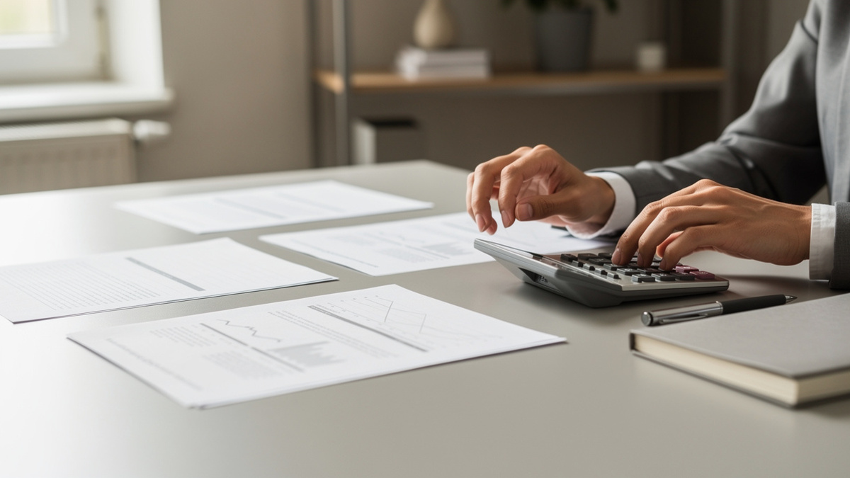 Calculatrice et documents financiers pour analyser un indicateur LTM